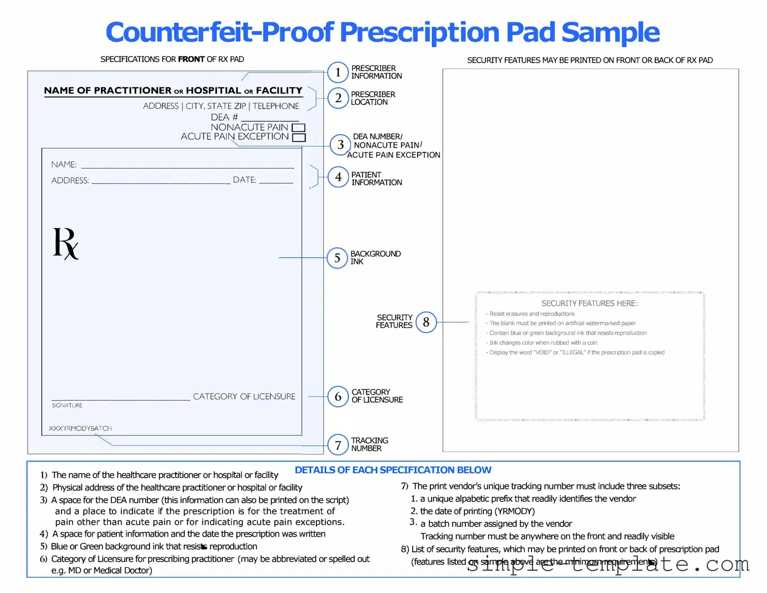 Free Prescription Pad Form in PDF