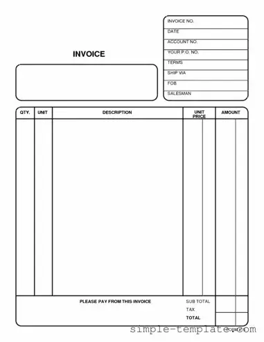 Free Free And Invoice Pdf Form in PDF