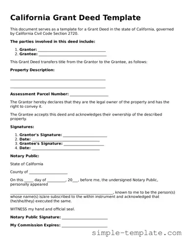 Printable California Deed Document