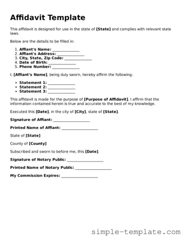 Affidavit Form