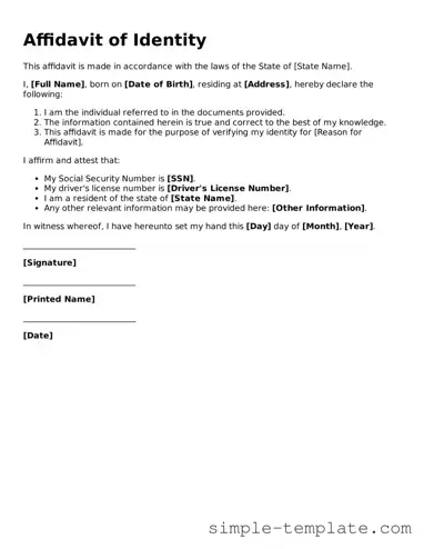 Affidavit of Identity Form