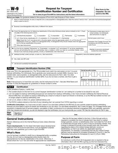 Free IRS W-9 Form in PDF