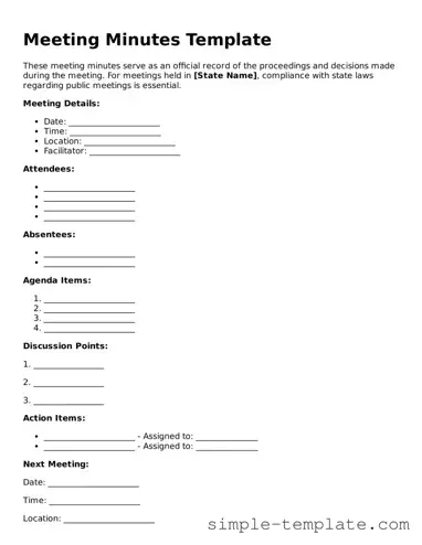 Meeting Minutes Form