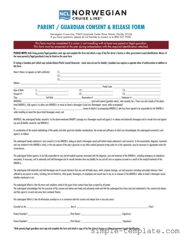Free NCL Parental Consent Form in PDF