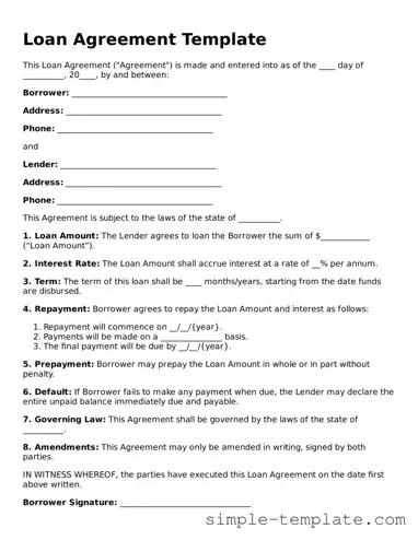 Loan Agreement Form