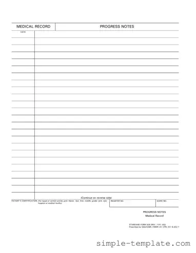 Free Progress Notes Form in PDF