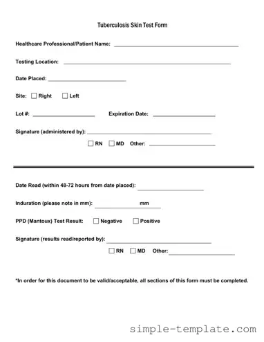 Free Tb Test Form in PDF