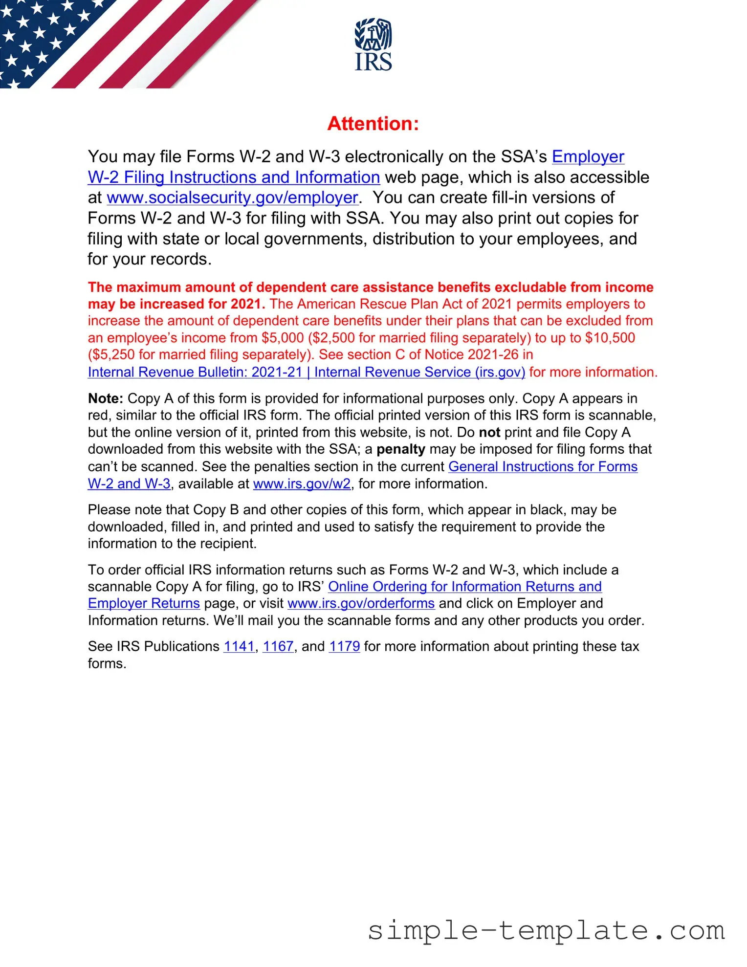 Free IRS W-2 Form in PDF